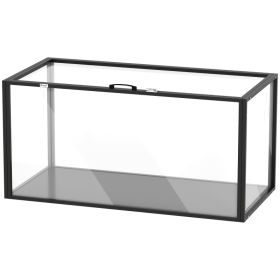Large Acrylic Hamster Cage, Chewproof Guinea Pig Cage with Openable Top, for Hedgehog, Dwarf Hamster, Rat (Option: Black-1120x570x100 mm)